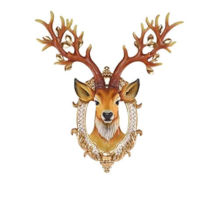 Amazon.co.jp: 壁掛け 鹿 オブジェ 壁飾り アニマルヘッド